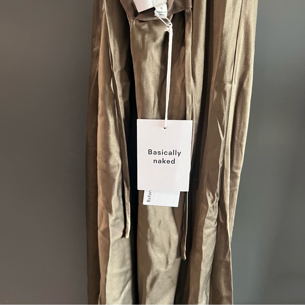 Reformation Anaiis Silk maxi Dress in Morel Size 0 - Picture 10 of 11